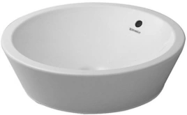Раковина Duravit накладная круглая 530мм без отверстия под смесительитель с переливом цвет белый (447530000)