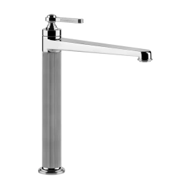 GESSI VENTI20 Смеситель для раковины на 1 отверстие, однорычажный, высокий, в комплекте с донным клапаном, цвет хром (65003#031)