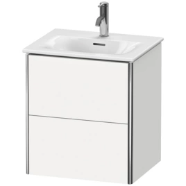 Duravit XSquare Тумба подвесная под раковину 234453, 2 яшика, 560x510x418мм, цвет White High Gloss (XS432102222)