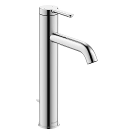 Duravit C.1 Смеситель для раковины на 1 отв. высокий h=262 мм, с донным клапаном, излив 136мм, цвет: хром (C11030001010)