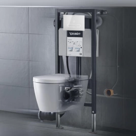 Duravit ME by Starck Унитаз подвесной Rimless, сочетается с SensoWash F 612000/612001, Durafix, с HygieneGlaze, цвет: белый (2510092000)