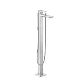 Hansgrohe Metropol Смеситель для ванны, на 1 отв, напольный, с ручным душем, излив 235мм, цвет: хром (без встройки) (32532000)