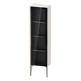 Duravit XViu Шкаф подвесной 1330x400x240мм, со стеклянной дверью, 3 стеклянные полки (петли справа), цвет: белый глянцевый/champagne matt (XV1365RB122)