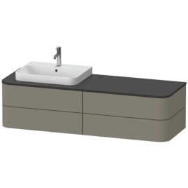 Duravit Happy D.2 Plus Тумба подвесная 408x1600x550мм 4 ящика, цвет: stone grey satin matt (HP4963L9292)