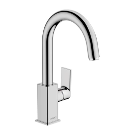 Hansgrohe Vernis Shape Смеситель для раковины 230, на 1 отв, с донным клапаном, излив 166мм, h200мм, цвет: хром (71564000)