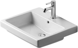Раковина Duravit Vero встраиваемый для встраивания сверху с перел без отв под смеситель 550x465мм Цвет Белый (315550060)