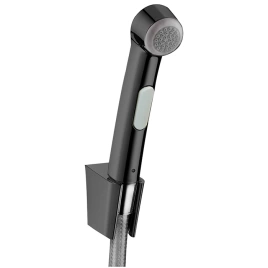 Hansgrohe Гигиенический душ 1jet, со шлангом 1,25м и настенным держателем, цвет: шлифованный черный хром (32129340)