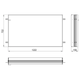 Emco Asis prime Встраиваемая рама для зеркального шкафа, B1222xH722mm (9497 000 13)