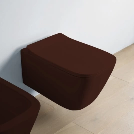 Artceram A16 Унитаз подвесной, 52,5х36см, безободковый, с крепежом, цвет: marrone cocoa (ASV003 39 00)