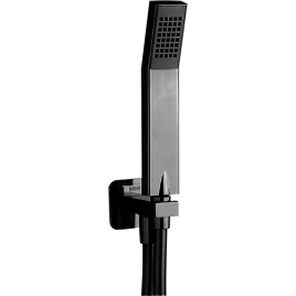 CISAL Shower Душевой гарнитур:ручная лейка,шланг 150 см,вывод с держателем, цвет черный матовый (DS01880040)