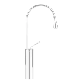 Gessi Goccia Смеситель для раковины на 1 отверстие, высокий, излив 174мм R=90, цвет: белый (33608#279)