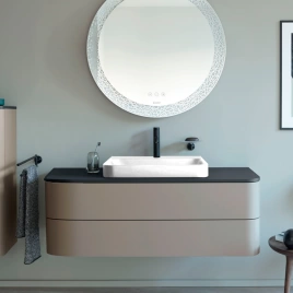 Duravit Happy D.2 Plus Тумба подвесная 408x1300x550мм 2 ящика, цвет: stone grey satin matt (HP497209292)