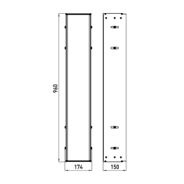 EMCO Asis монтажная рама 174х960 мм, для модулей 150 (9760 000 61)