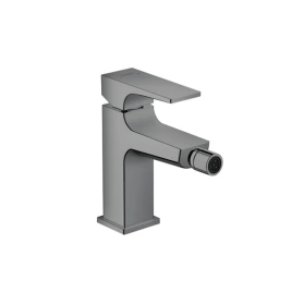 Hansgrohe Metropol Смеситель для биде на 1 отв, с донным клапаном, излив 129мм, цвет: шлифованный черный хром (32520340)