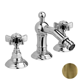 Nicolazzi Dames Anglaises Смеситель для биде на 3 отверстия, с донным клапаном, цвет: бронза (1415BZ18)
