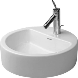 Раковина Duravit накладная круглая 480 мм с 1 отв под смесительитель с переливом цвет белый (446480000)