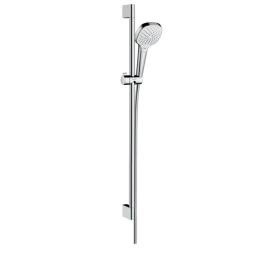 HG Croma Select E Vario Душевой набор: штанга 900mm, ручной душ 110, 3jet (Rain, IntenseRain, Turbo Rain), шланг, цвет: белый/хром (26592400)