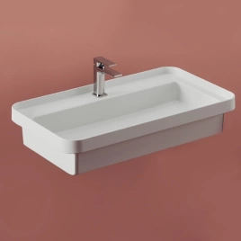 Artceram Fuori Scala Раковина 80х45 см, с 1 отв., встраиваемая, без перелива, цвет: белый (TFL035 01 00 *1)