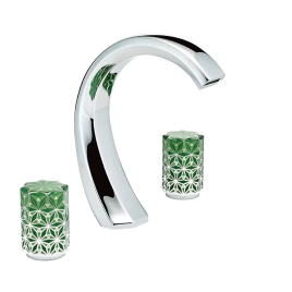 THG NIHAL PORCELAINE VERTE Смеситель для раковины на 3 отверстия, с донным клапаном, цвет хром (U2R-A02-151)