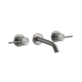 GESSI 316 Встраиваемый смеситель с изливом 146-126мм (внешние части), цвет: steel brushed (54092#239)