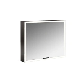 Emco Prime Зеркальный шкаф с подсветкой LED навесная модель, 800 mm, 2-дверки, IP 20 с Lichtpaket, зеркальная задняя стенка, цвет черный (9497 133 62)