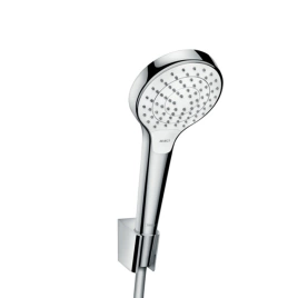 HG Croma Select S Душевой набор: ручной душ 110, 3jet (Rain, IntenseRain, Turbo Rain), держатель, шланг 1,25м, цвет: белый/хром (26421400)