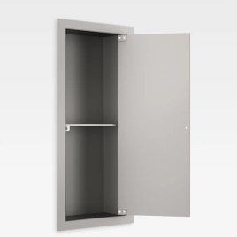 Armani Roca Island Встраиваемый шкафчик 25х13.1хh55см с полочкой DX, цвет: silver (7.8164.8.104.1)