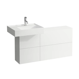 Laufen Kartell Тумба под раковину слева, 1200х270х610мм, с 1 дверцей и 2 створками, цвет: белый матовый (4.0829.1.033.640.1)