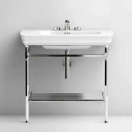 Artceram CIVITAS Структура металлическая Quadra для раковины 90см, полка решетка металлическая, цвет хром (CIA005 71cr)