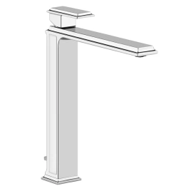 Gessi Eleganza Смеситель для раковины на 1 отверстие, высокий, с донным клапаном, цвет: хром (46003#031)