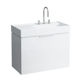Laufen Kartell Тумба под раковину 810339, 895х455х615мм, с 1 выдвиж. ящиком с полкой, с сифоном, цвет: белый глянцевый (4.0760.1.033.631.1)