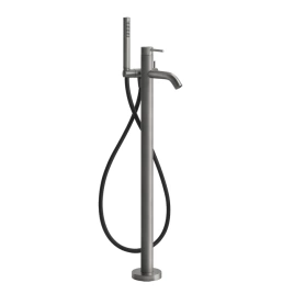 GESSI 316 Напольный смеситель для ванны с душевой лейкой (внешние части), цвет: steel brushed (54028#239)