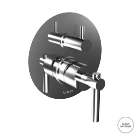 BONGIO T LEVER Смеситель настенный встраиваемый, однорычажный, с переключателем на 2 положения, внешняя часть, цвет белый матовый (31319BIEU)