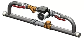 Насосный узел Zota горизонтальный 25-60/32-насос Grundfos