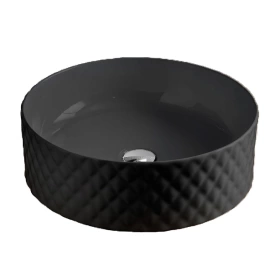 Artceram Rombo Раковина 44 см, без отв., накладная, цвет: матовый черный (OSL009 17 00)