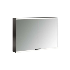Emco Prime Зеркальный шкаф с подсветкой LED2 Facelift навесная модель, 1000 mm, 2-дверки, IP 20, цвет черный зеркальная задняя стенка (9497 135 45)