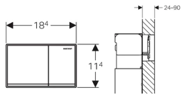 Кнопка смыва Geberit Omega 60 115.081.SQ.1 умбра