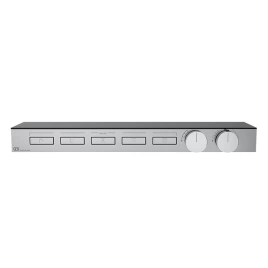 Gessi Hi-Fi Термостат для душа, с вкл. до 5 источников одновременно (внешняя часть), с полкой из черного мат. стекла, цвет: хром (63028#031)
