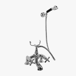 Stella Roma Смеситель на борт ванны на 2 отверстия 3274RG305/6 с ручным душем, цвет: хром (RM 02205 CR00)