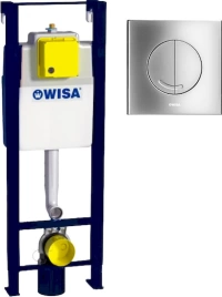 Система инсталляции для унитазов Wisa XS WC Front Basic Cr с кнопкой XS Argos DF матовый хром