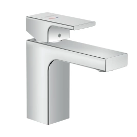 Hansgrohe Vernis Shape Смеситель для раковины 100 CoolStart, на 1 отв, с донным клапаном, излив 110мм, h95мм, цвет: хром (71594000)