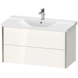 Duravit XViu Тумба подвесная 565x1010x469мм под раковину 233210, 2 ящика, цвет: белый глянцевый (XV41170B122)