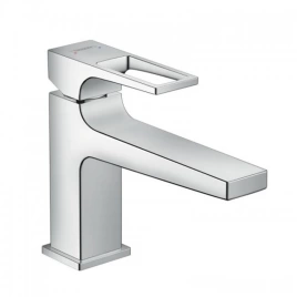 Hansgrohe Metropol Смеситель для раковины 100, на 1 отв, с донным клапаном Push-open, излив 157мм, h89мм, цвет: хром (74502000)