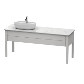 Duravit Luv База напольная, 743x1788x570, 2 выдв.ящика,раковина слева, цвет скандинавско белый шелковисто-матовый (LU9563L3939)