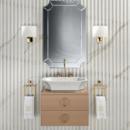 OASIS DAPHNE Ручка для мебели 800х30х120 мм, овальная, цвет золото (DAM02OR)