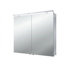 EMCO Pure Зеркальный шкаф 800 мм, LED-подсветка, 2 двери, 2 полки, розетка, без нижней подсветки (9797 050 82)
