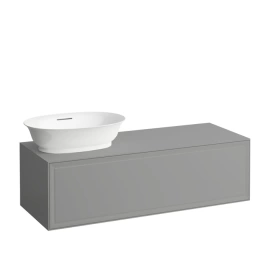 Laufen New Classic База под раковину подвесная раковина слева, 1180х450х350 мм, 1 ящик, цвет серый (для раковины 812852,812853) (4.0608.1.085.627.1)
