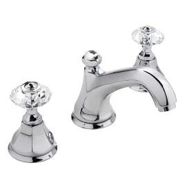 Nicolazzi Teide Смеситель для раковины с автоматическим изливом на 3 отверствия, ручки Crystal handle, цвет: хром (1908CR15)