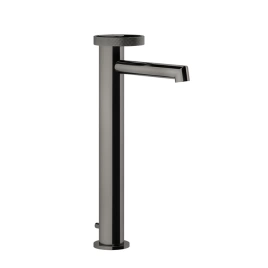 Gessi Anello Смеситель для раковины высокий, излив короткий. С донным клапаном и соединительными шлангами, цвет: Black Metal Brushed PVD (63303#707)