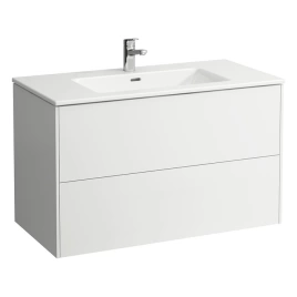 Laufen Pro S Комплект, раковина и база 1000х500х610 мм, с 1 отв под смеситель,с 2 ящиками с мех. push-and-pull, белый глянцевый (8.6496.2.261.104.1)